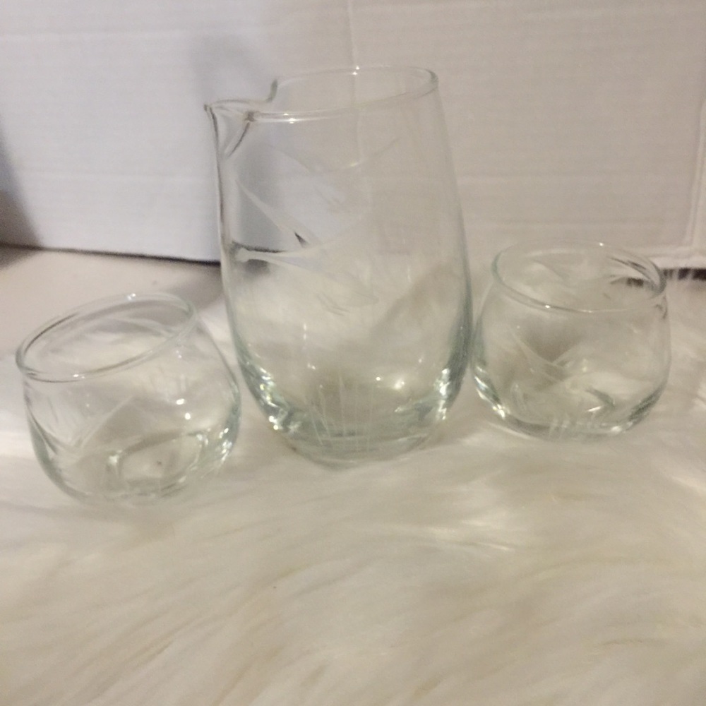Libbey barware Set with etched geese​